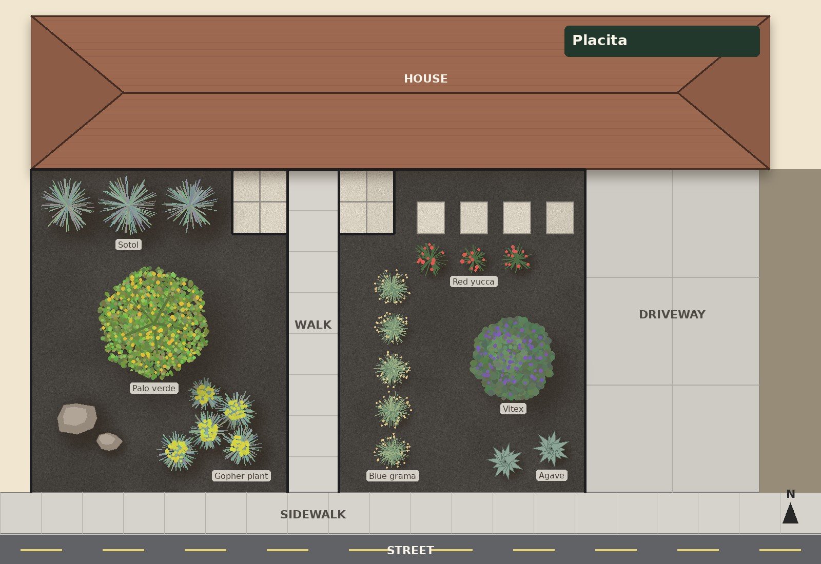 Placita front yard design